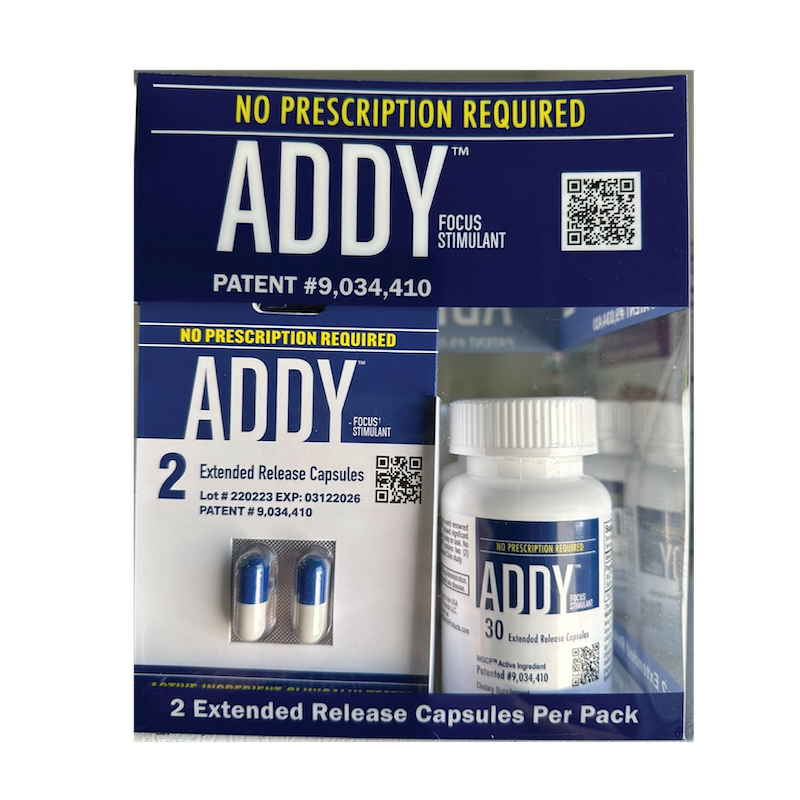 ADDY™ Focus Counter Display 15 Blister – 2 Bottles
